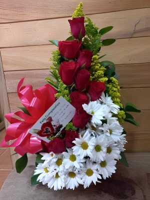 Espiral x10 rosas y margaritas R20