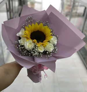 Girasol en papel coreano R146